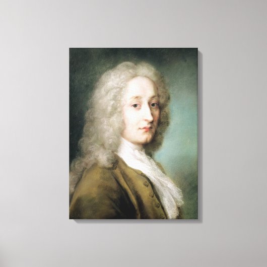 Portret van Antoine Watteau Canvas Afdruk (Voorkant)