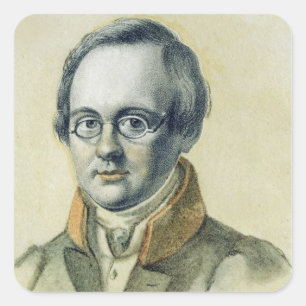 Portret van Anton A. Delvig, 1830 Vierkante Sticker