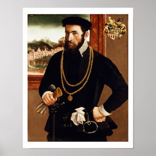 Portret van Anton Rummel von Liechtenan Poster (Voorkant)