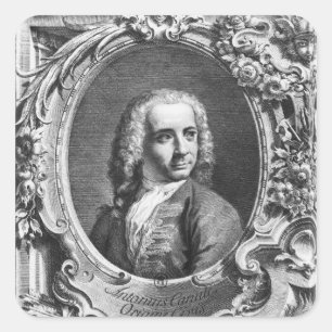 Portret van Antonio Canaletto Vierkante Sticker