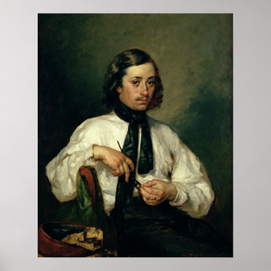 Portret van Armand Ono, bekend als het Man met Poster (Voorkant)
