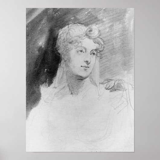 Portret van Augusta Leigh Poster (Voorkant)