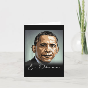 Portret van Barack Obama President Patriottisch Kaart