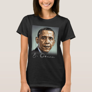 Portret van Barack Obama President Patriottisch T-shirt
