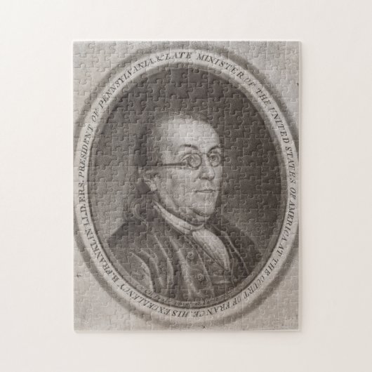  portret van Ben Franklin (1787) Legpuzzel (Verticaal)