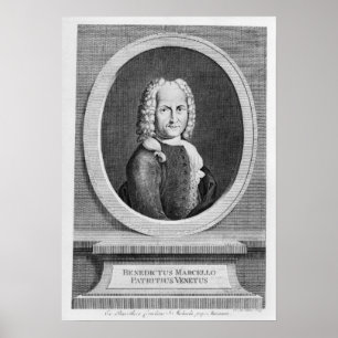 Portret van Benedetto Marcello Poster