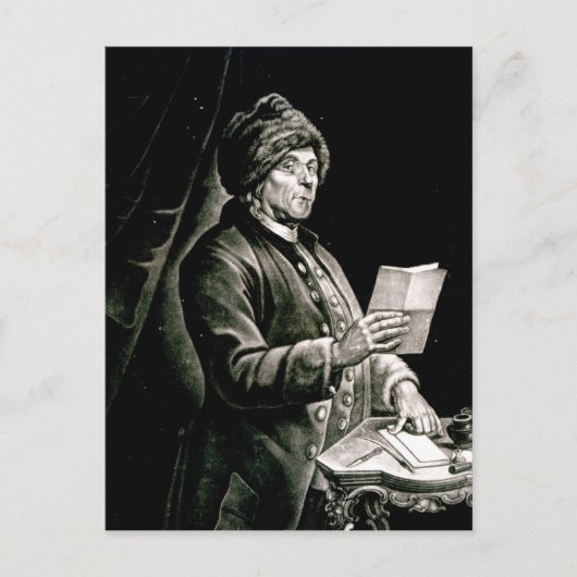 Portret van Benjamin Franklin, 1777 Briefkaart (Voorkant)