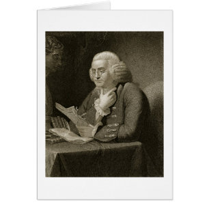 Portret van Benjamin Franklin, gegraveerd door Tho
