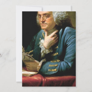 Portret van Benjamin Franklin Kaart