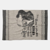  portret van Bernese Mountain-hond Theedoek (Horizontaal)