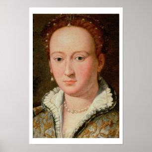 Portret van Bianca Cappello, c.1580 (olie op koper Poster