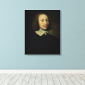 Portret van Blaise Pascal Canvas Afdruk (Insitu (Houten vloer))