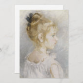 Portret van Blanche Pontillon | Berthe Morisot (Voorkant / Achterkant)