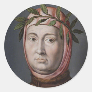 Portret van Boccaccio Ronde Sticker