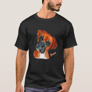 Portret van Brown Boxer Dog T-shirt