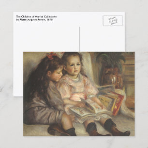 Portret van Caillebotte Kinderen door Pierre Renoi Briefkaart