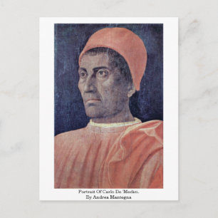 Portret van Carlo de 'Medici. door Andrea Mantegna Briefkaart