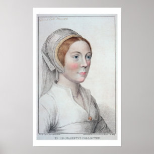 Portret van Catherine Howard (1520-42) gegraveerd  Poster