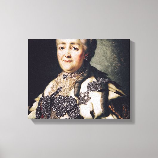 Portret van Catherine II van Rusland 2 Canvas Afdruk (Voorkant)