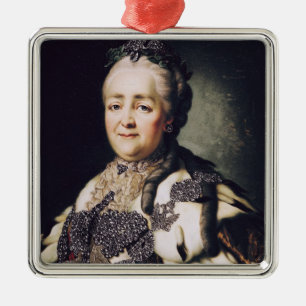 Portret van Catherine II van Rusland Metalen Ornament
