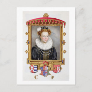 Portret van Catherine Parr (1512-1548), zesde vrou Briefkaart