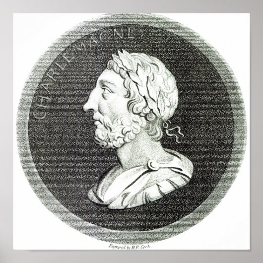 Portret van Charlemagne Poster (Voorkant)