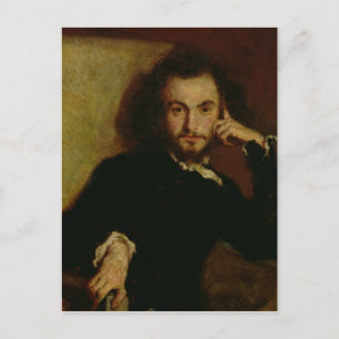 Portret van Charles Baudelaire 1844 Briefkaart