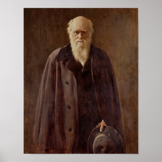 Portret van Charles Darwin 1883 Poster (Voorkant)