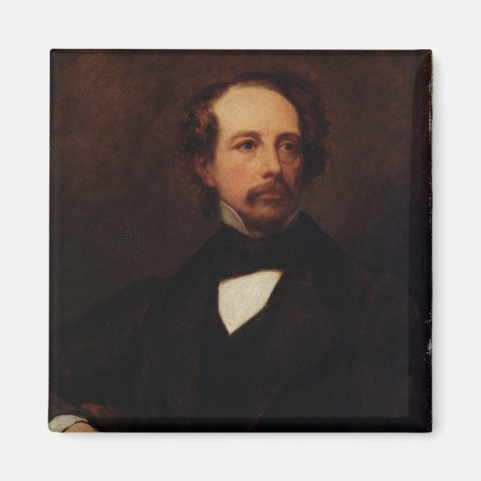 Portret van Charles Dickens 1855 Magneet (Voorkant)