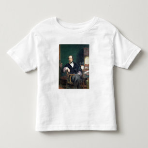 Portret van Charles Dickens (olie op canvas) Kinder Shirts