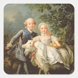 Portret van Charles Philippe van Frankrijk (1757-1 Vierkante Sticker