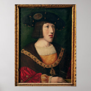 Portret van Charles V Poster