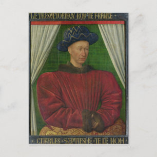 Portret van Charles VII, c.1445-50 Briefkaart