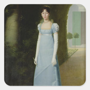 Portret van Charlotte Bonaparte 1808 Vierkante Sticker
