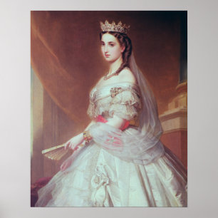 Portret van Charlotte van Saxe-Cobourg-Gotha Poster