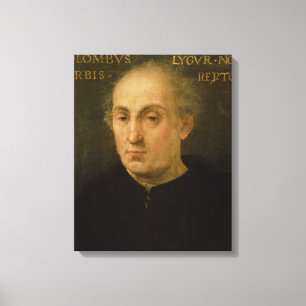 Portret van Christoffel Columbus Canvas Afdruk