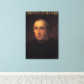 Portret van Christopher Columbus Canvas Afdruk (Insitu (Houten vloer))