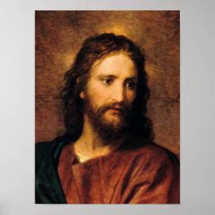 Portret van Christus door Heinrich Hofmann Poster