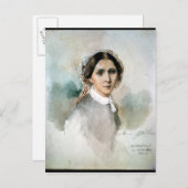 Portret van Clara Schumann 1853 Briefkaart (Voorkant / Achterkant)