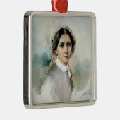 Portret van Clara Schumann 1853 Metalen Ornament (Rechts)