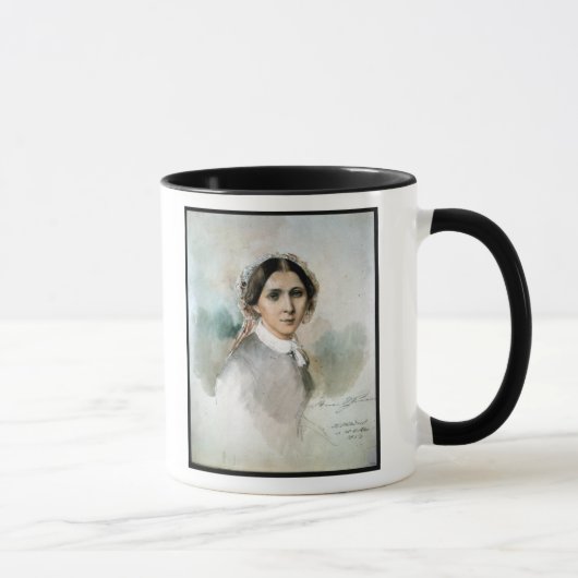 Portret van Clara Schumann 1853 Mok (Rechts)