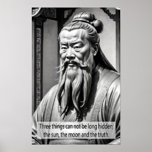 Portret van Confucius Poster