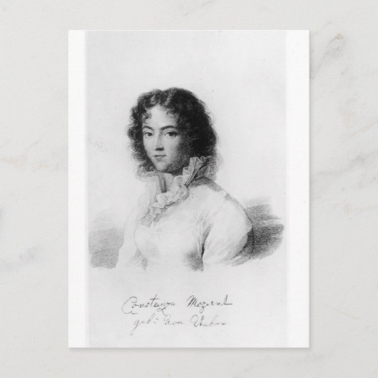 Portret van Constanze Mozart 1828 Briefkaart (Voorkant)