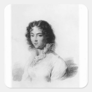 Portret van Constanze Mozart 1828 Vierkante Sticker
