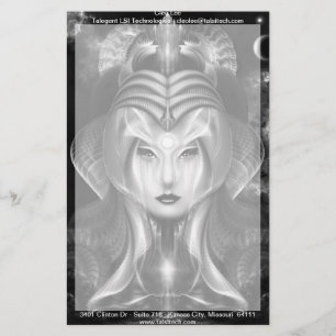 Portret van Cyiria Midnight Bright Briefpapier