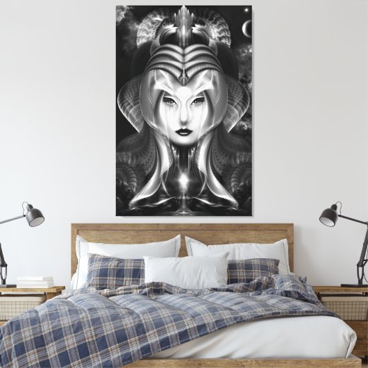 Portret van Cyiria Midnight Bright Canvas Print (Insitu (Slaapkamer))