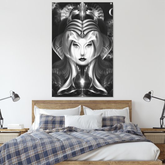 Portret van Cyiria Midnight Bright Canvas Print (Insitu (Slaapkamer))