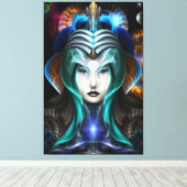 Portret van Cyria Canvas Print (Insitu (Houten vloer))