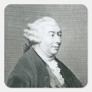 Portret van David Hume Vierkante Sticker