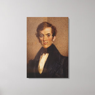 Portret van David Livingstone Canvas Afdruk